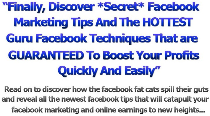 Discover The Facebook Marketing Secrets of the gurus...